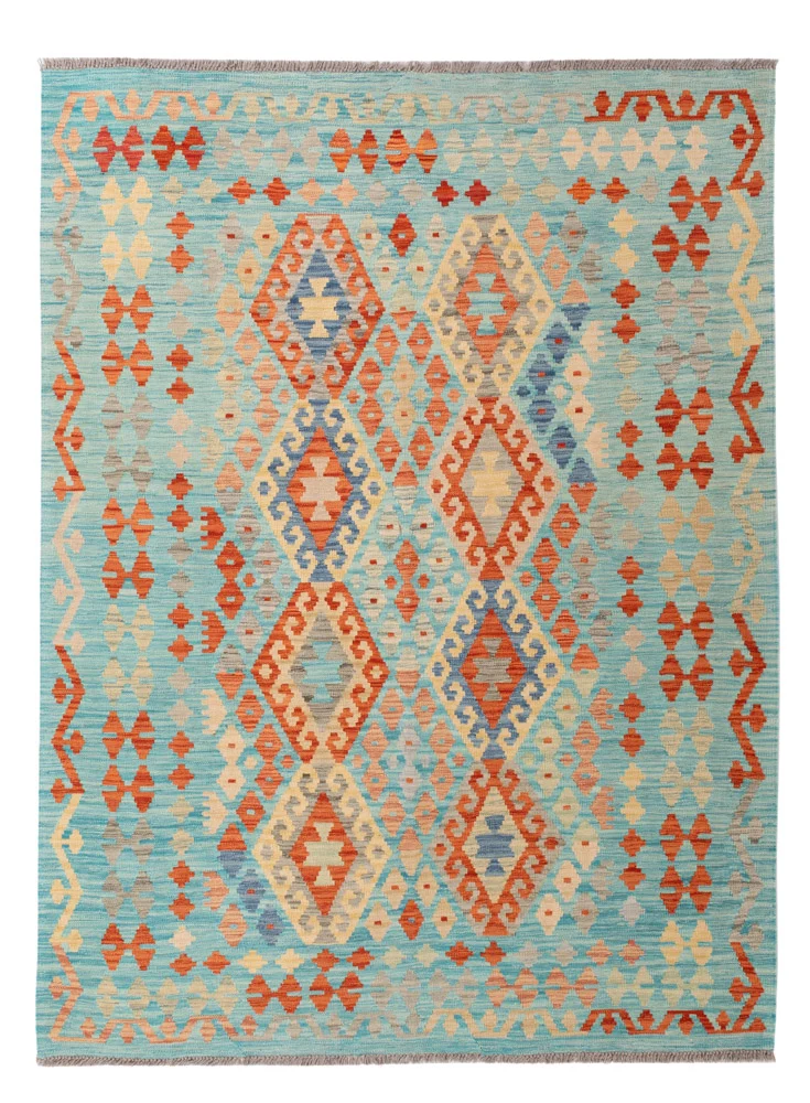 Kelim Teppich - Splash - 155 x 206 cm - bunt