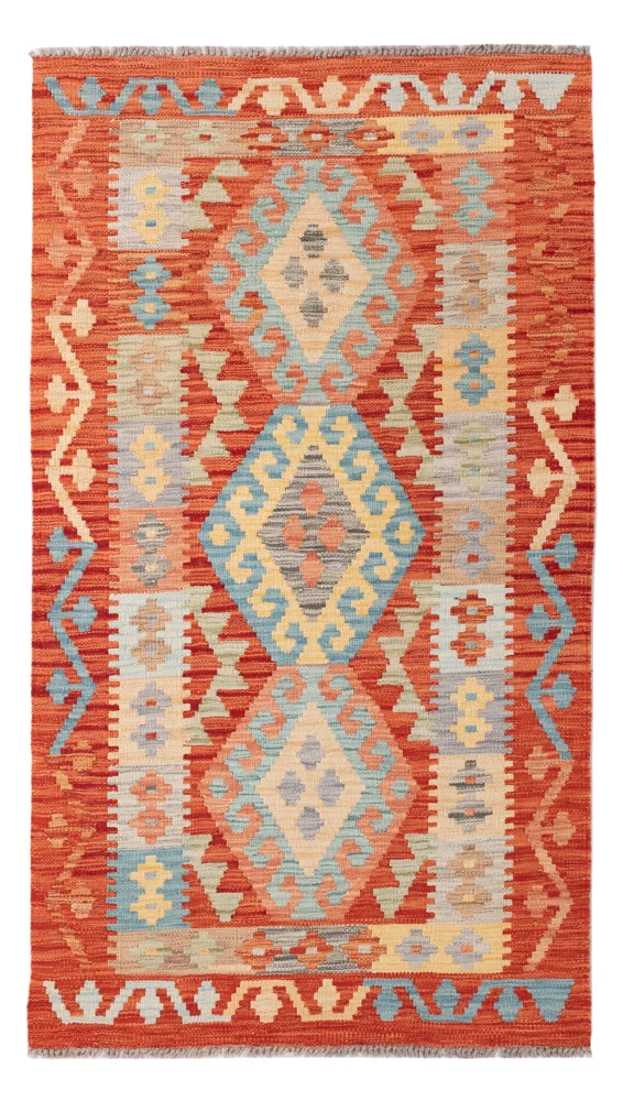 Kelim Teppich - Splash - 77 x 155 cm - bunt