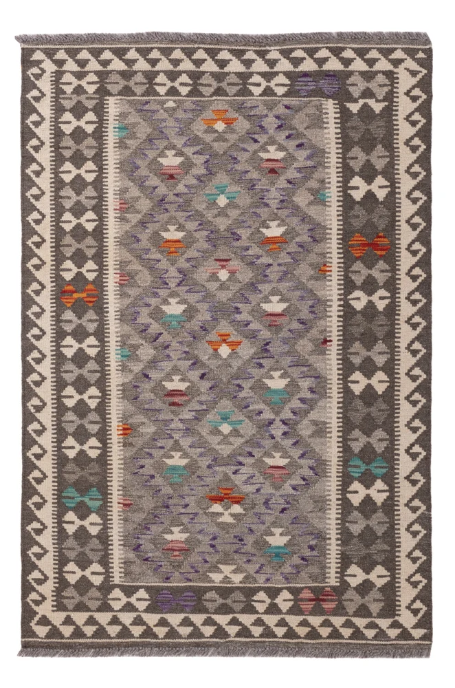 Kelim Maimene Teppich 103x154cm - Wollteppich