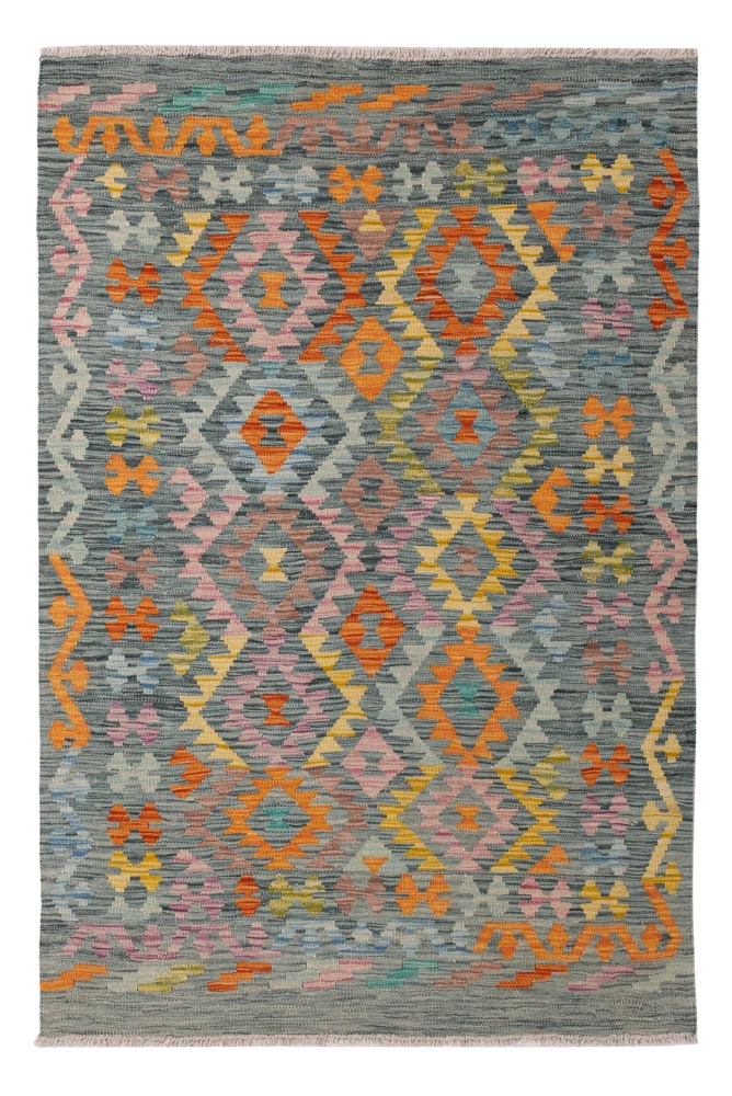 Kelim Teppich - Splash - 102 x 152 cm - bunt