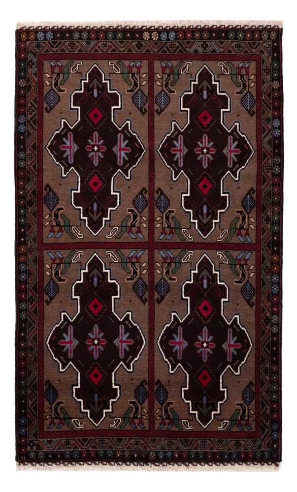 Belutsch Teppich - 90 x 140 cm - mehrfarbig