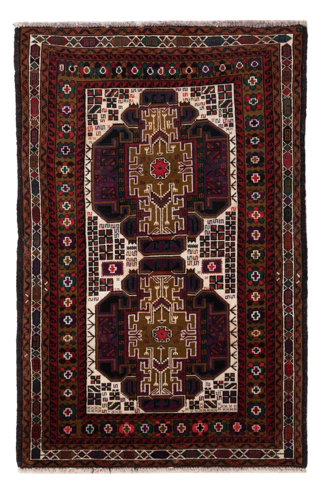 Belutsch Teppich - 84 x 134 cm - mehrfarbig