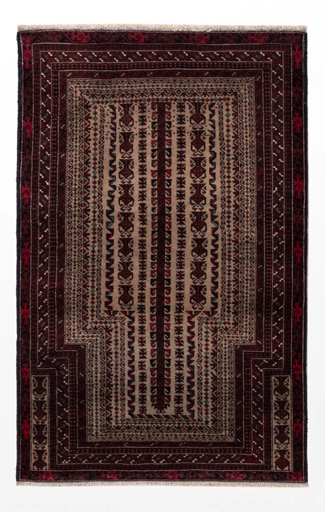 Belutsch Teppich - 93 x 156 cm - creme