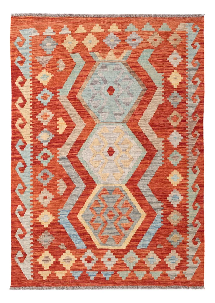 Kelim Teppich - Splash - 103 x 144 cm - bunt