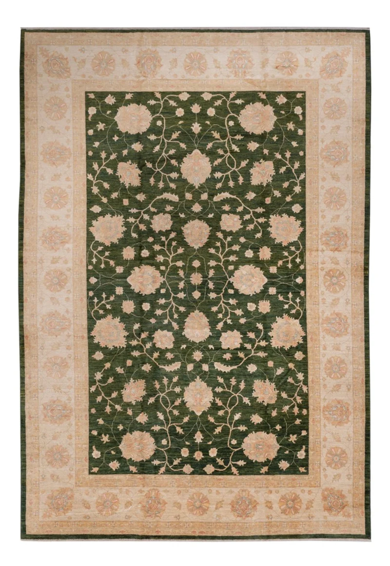 Ziegler Teppich - 308 x 440 cm - grün