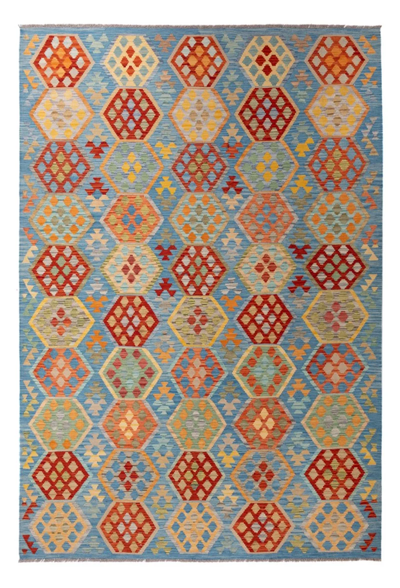 Kelim Teppich - Splash - 207 x 310 cm - mehrfarbig