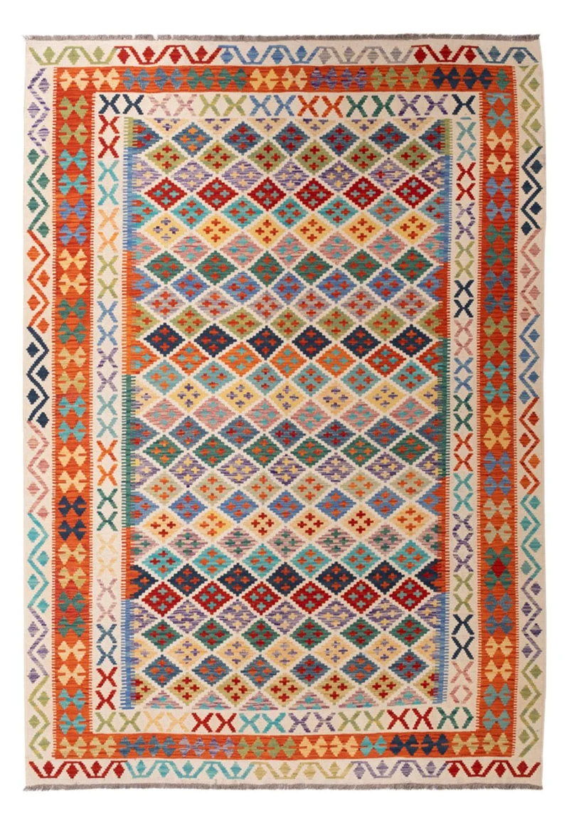 Kelim Teppich - Splash - 209 x 304 cm - mehrfarbig