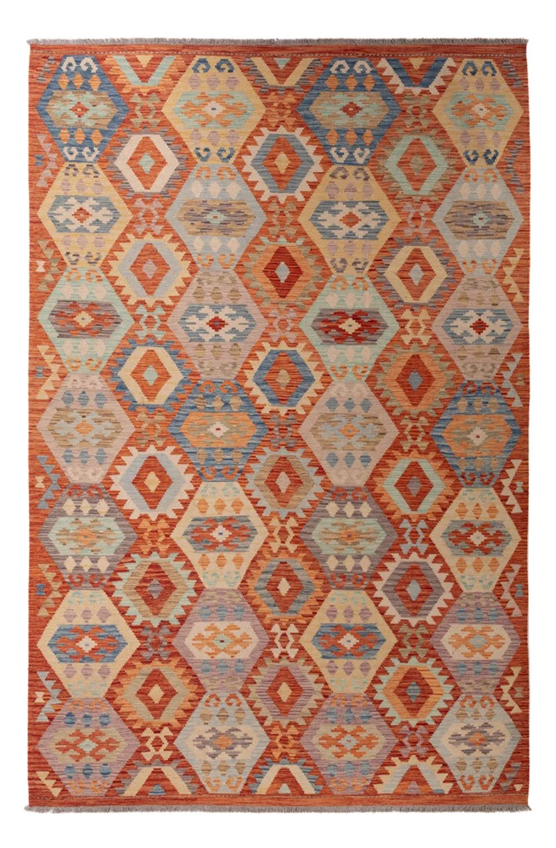 Kelim Teppich - Splash - 204 x 310 cm - mehrfarbig