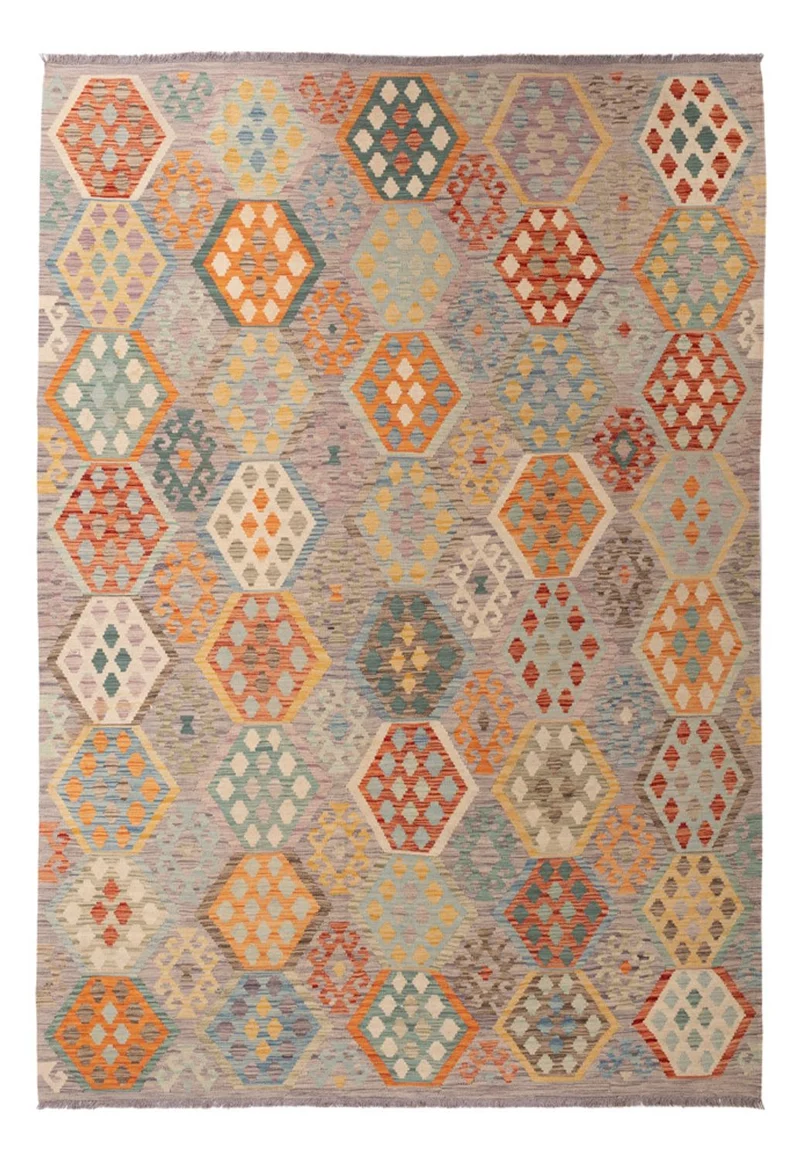 Kelim Teppich - Splash - 207 x 298 cm - mehrfarbig