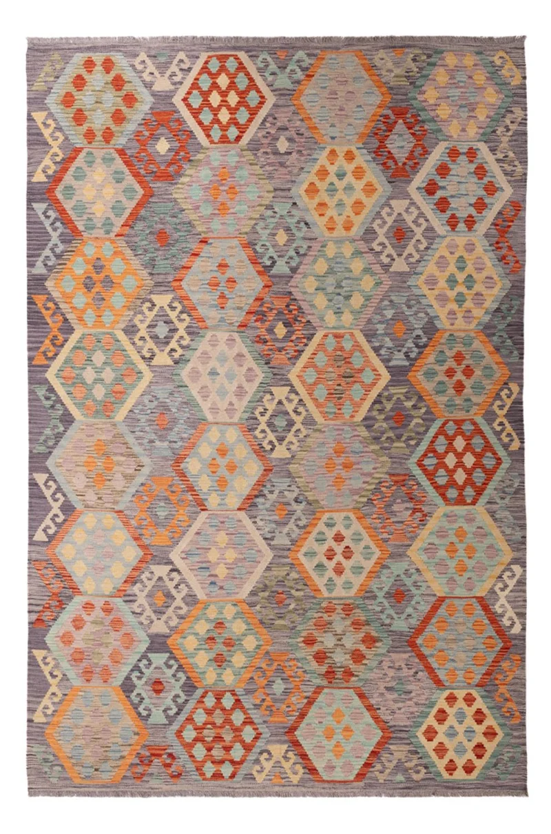 Kelim Teppich - Splash - 202 x 300 cm - mehrfarbig