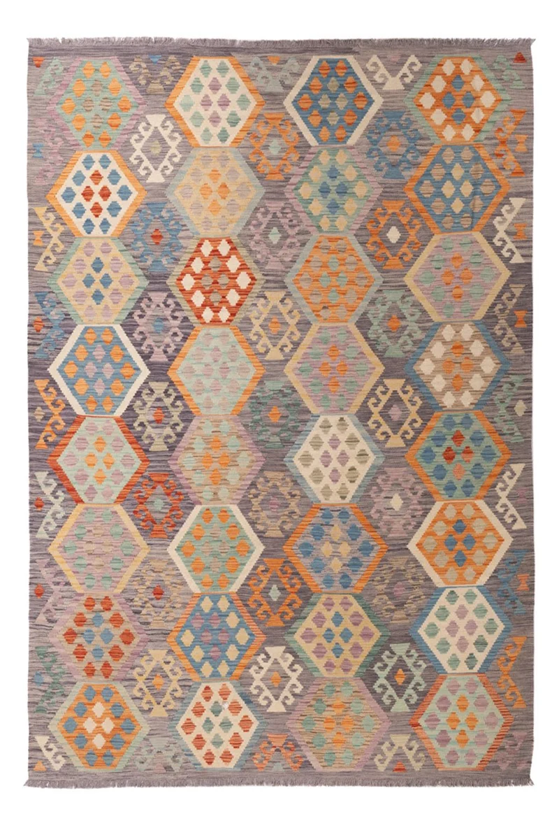 Kelim Teppich - Splash - 204 x 297 cm - mehrfarbig