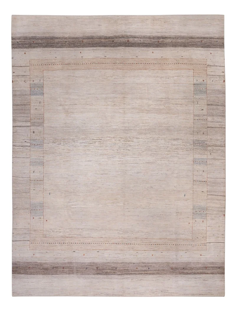 Gabbeh Teppich - Loribaft Indus - 300 x 396 cm - taupe