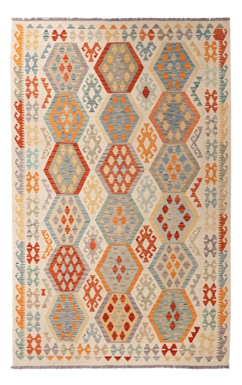 Kelim Teppich - Splash - 193 x 310 cm - mehrfarbig