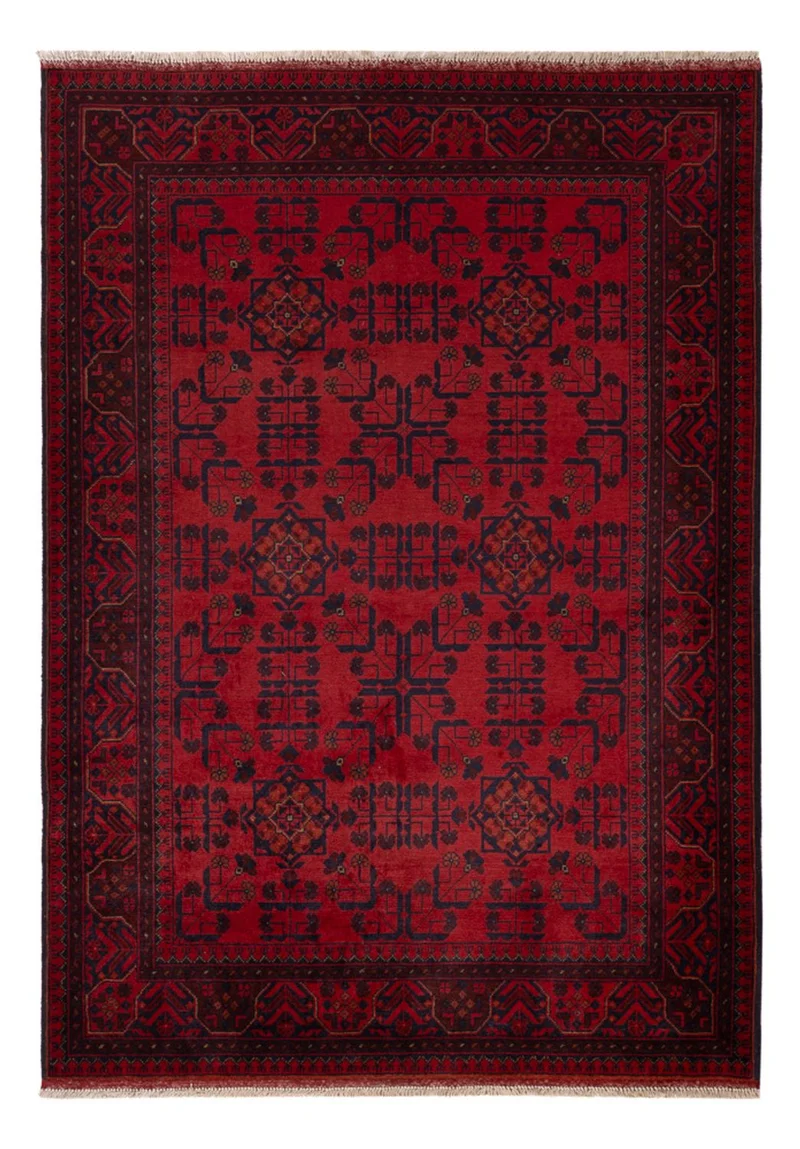 Afghan Teppich - Kunduz - 130 x 196 cm - rot