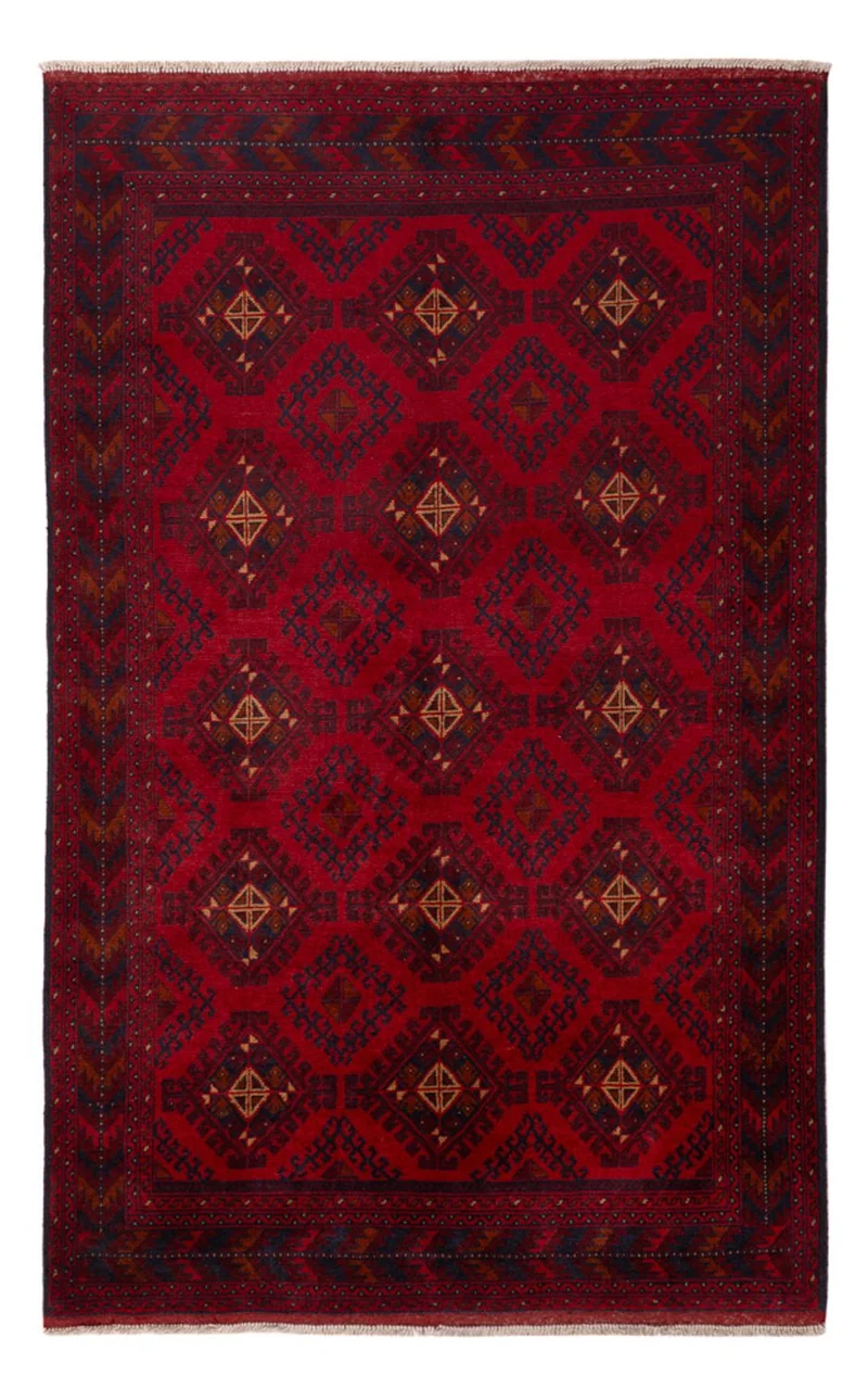 Afghan Teppich - Kunduz - 125 x 207 cm - rot