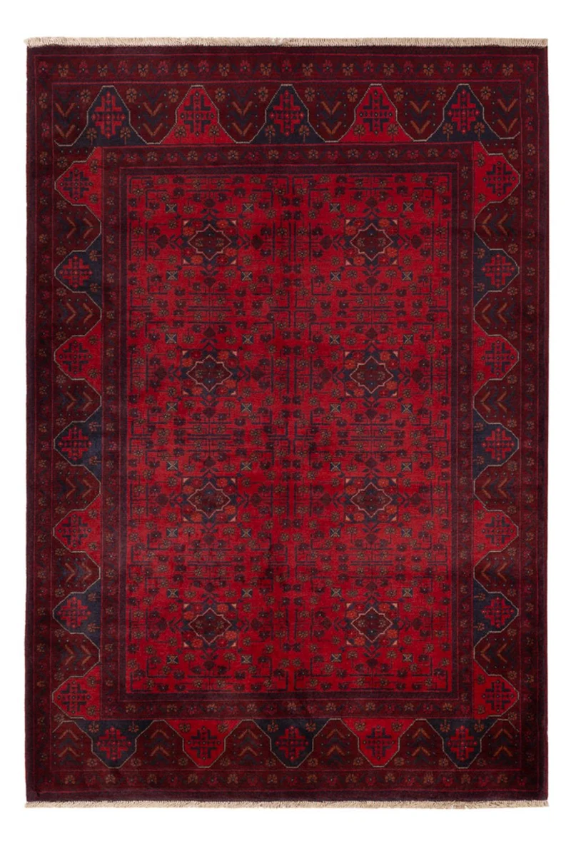 Afghan Teppich - Kunduz - 125 x 194 cm - rot
