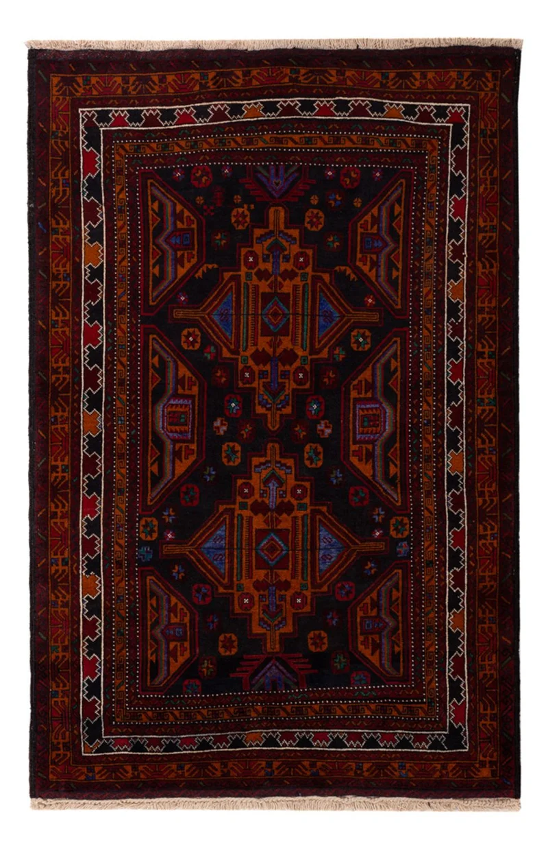Belutsch Teppich - 123 x 183 cm - dunkelrot