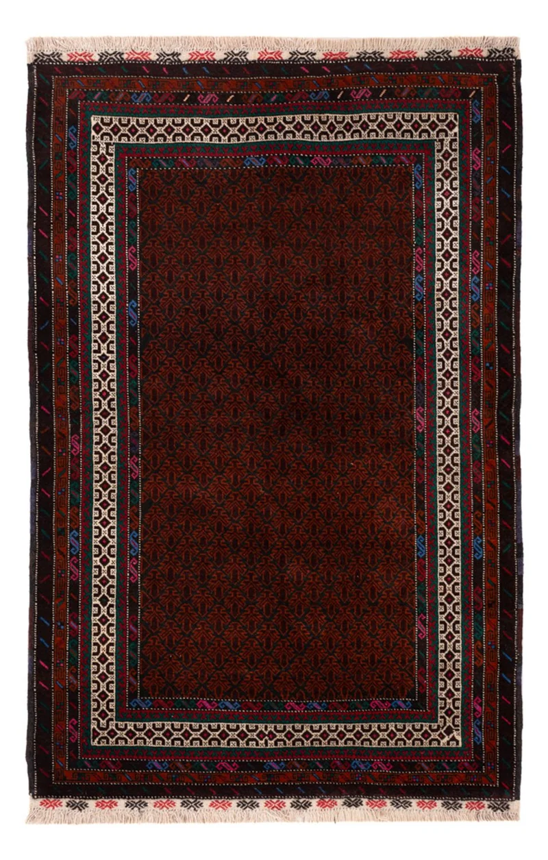 Belutsch Teppich - 123 x 194 cm - dunkelrot
