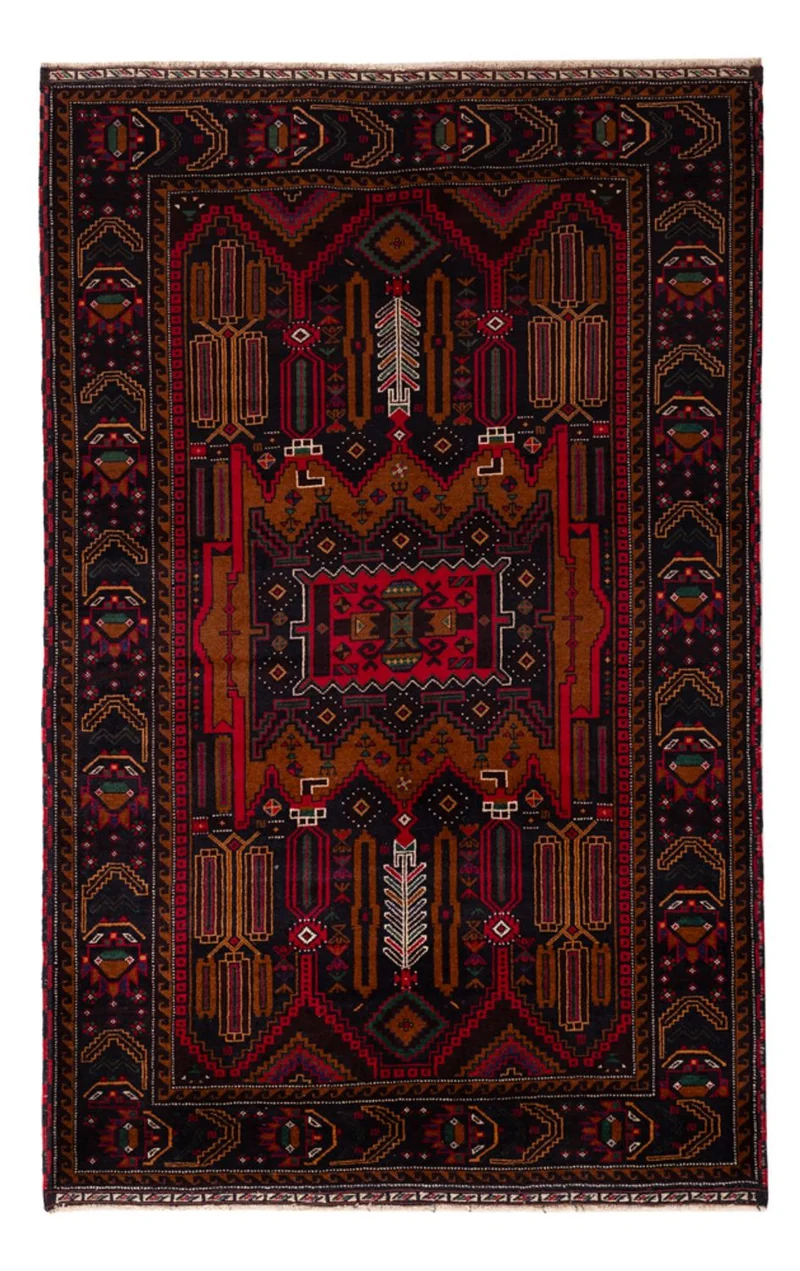 Belutsch Teppich - 117 x 195 cm - dunkelrot