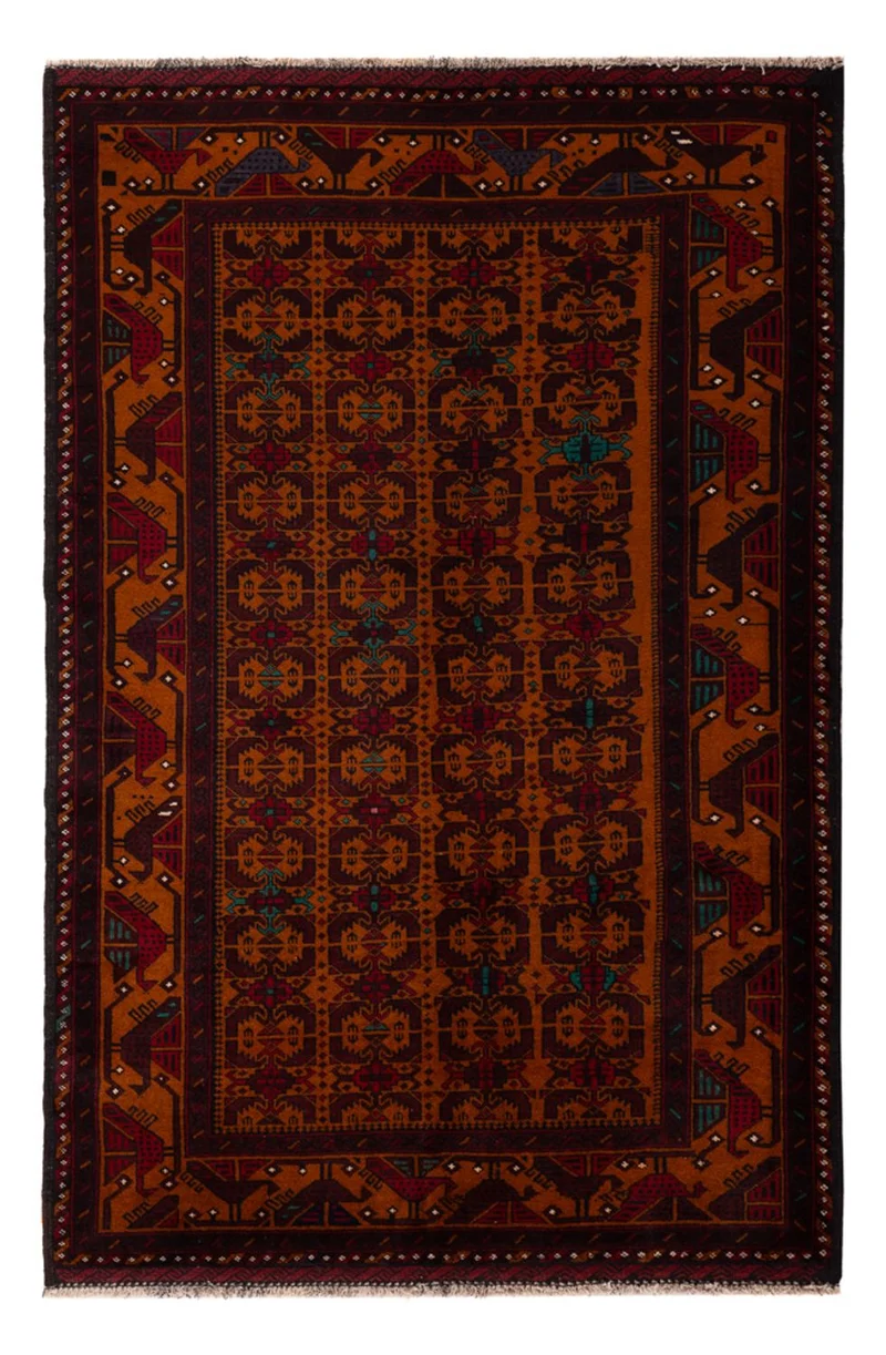 Belutsch Teppich - 126 x 190 cm - dunkelrot