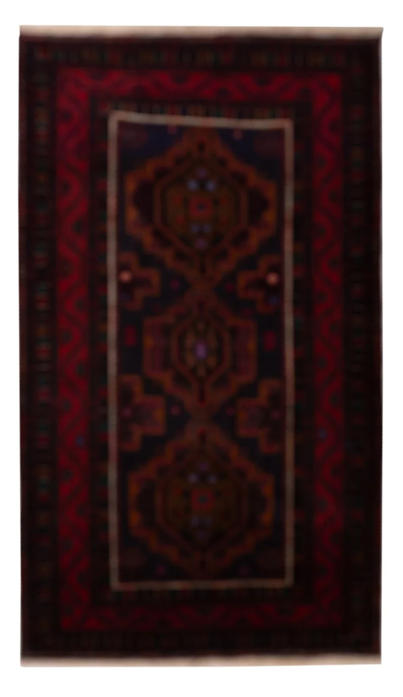 Läufer Belutsch - 129 x 227 cm - dunkelrot