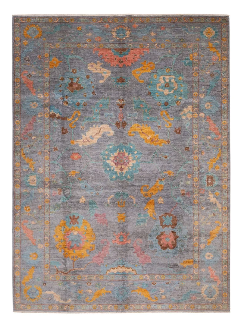 Ziegler Teppich - Usak - 301 x 404 cm - hellblau