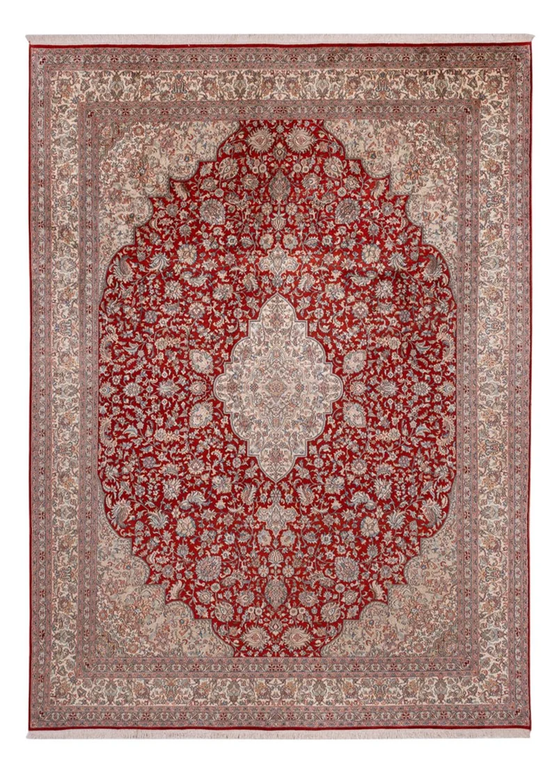 Seidenteppich - Kaschmir Seide - 245 x 332 cm - rot