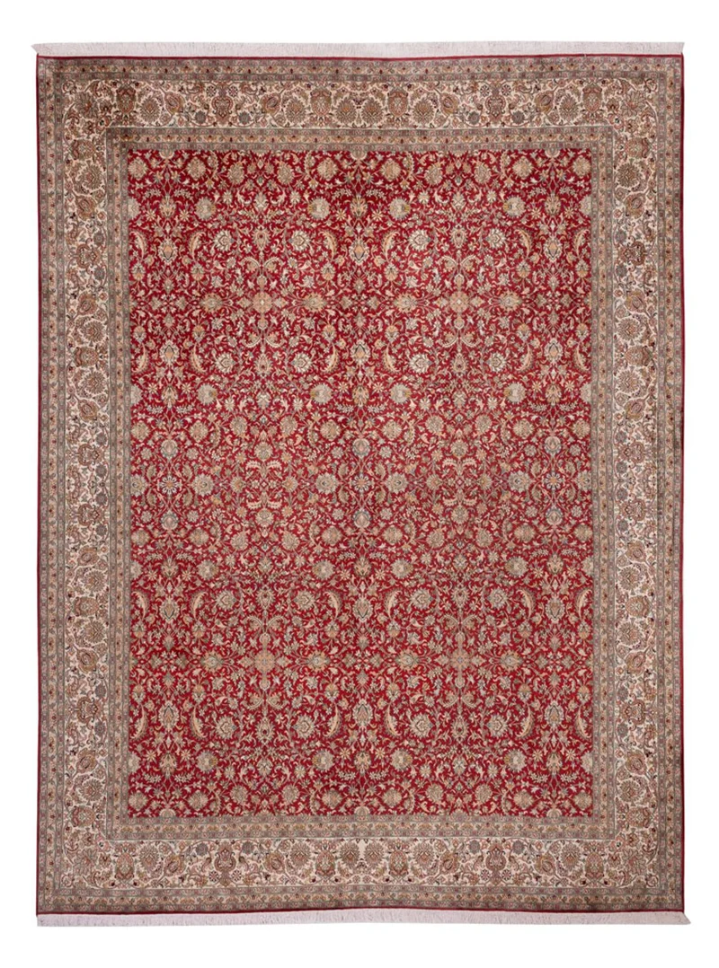Seidenteppich - Kaschmir Seide - 279 x 369 cm - rot