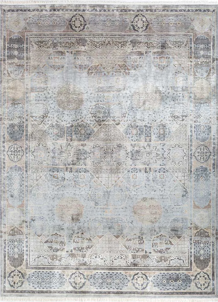 Designer Teppich - 240 x 300 cm - hellgrau
