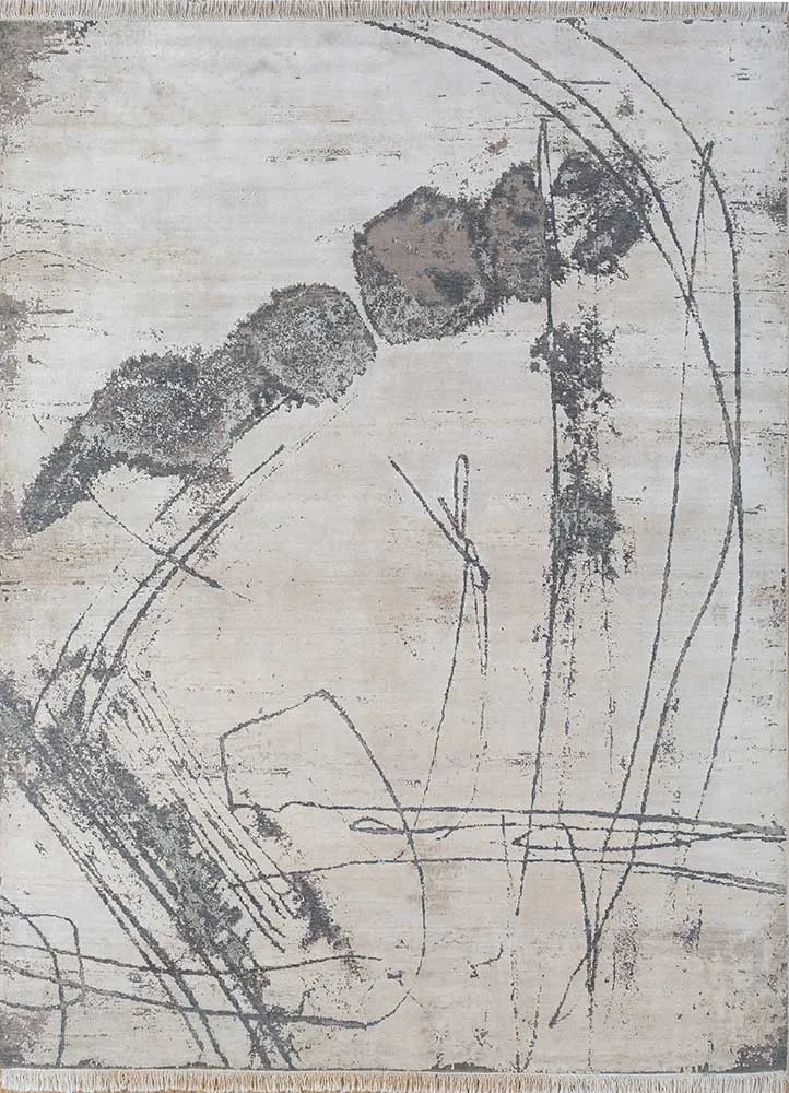 Designer Teppich - 240 x 300 cm - silber