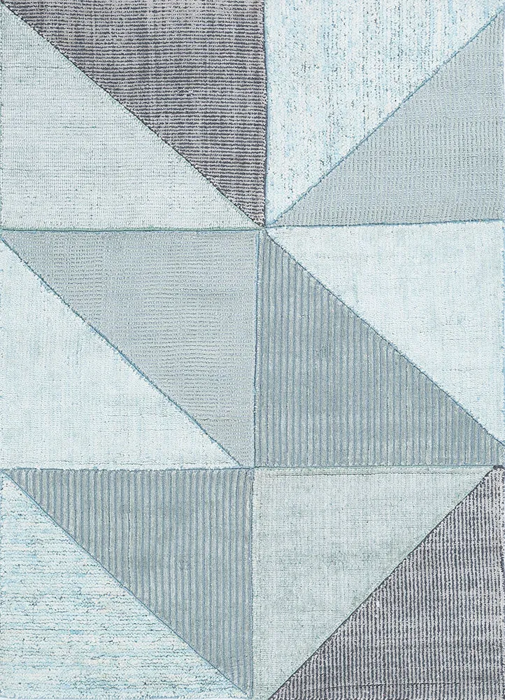 Moderner Teppich - 163 x 228 cm - hellblau