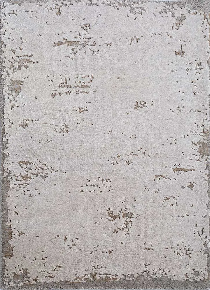 Wollteppich - 60 x 90 cm - silber