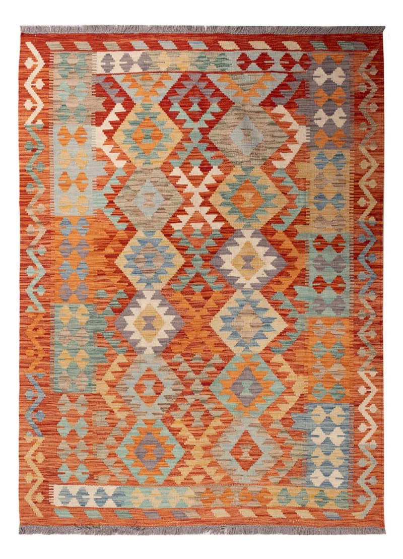 Kelim Teppich - Splash - 129 x 171 cm - mehrfarbig