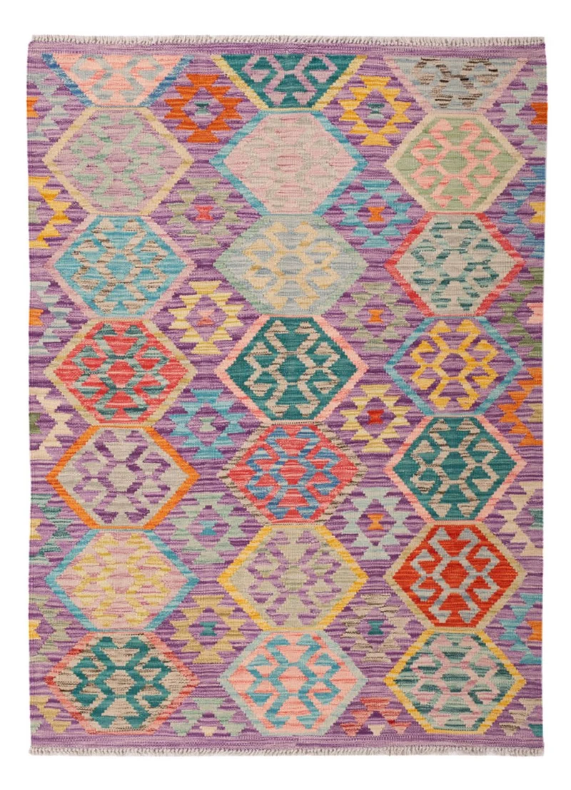 Kelim Teppich - Splash - 124 x 173 cm - mehrfarbig