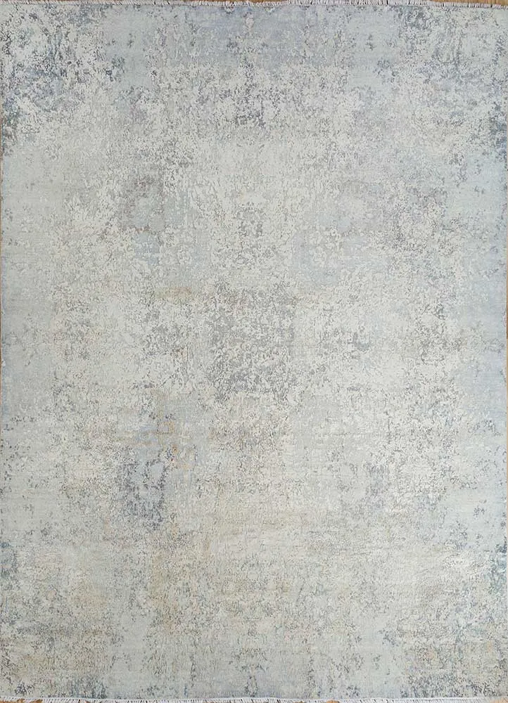 Wollteppich - 235 x 298 cm - silber