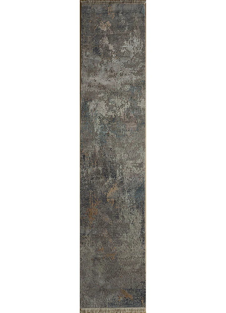 Läufer Woll - 75 x 360 cm - dunkelgrau