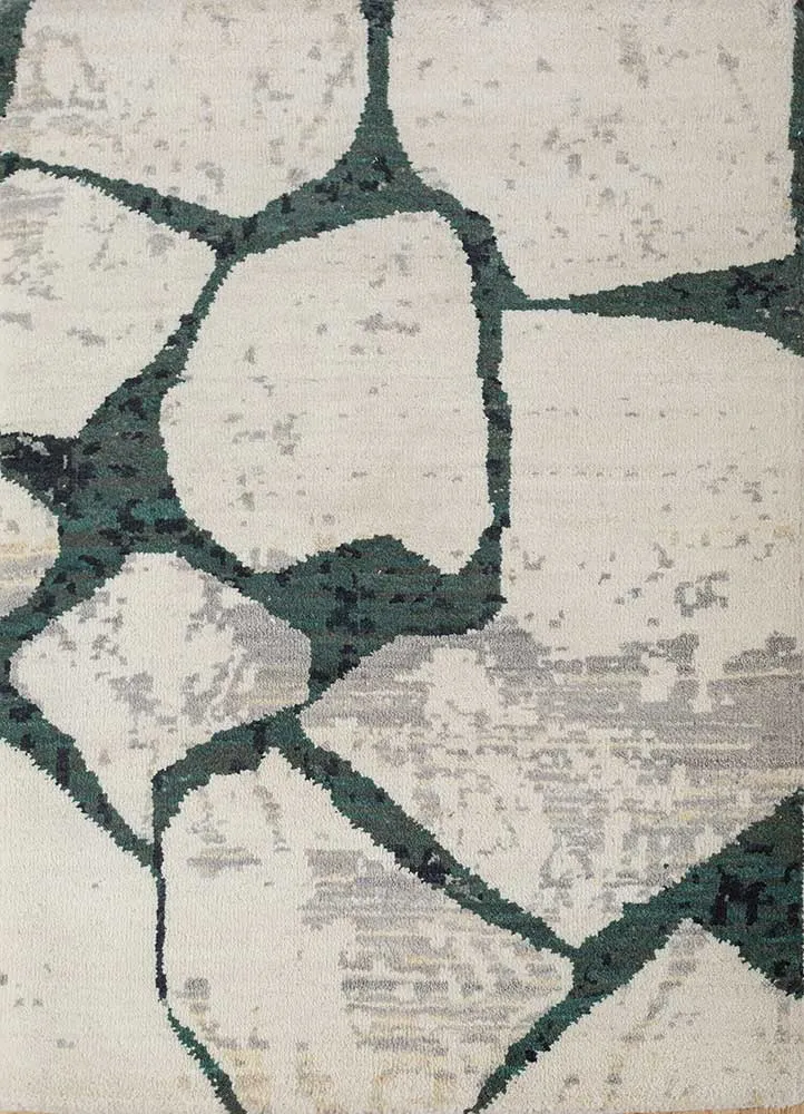 Wollteppich - 60 x 90 cm - grün