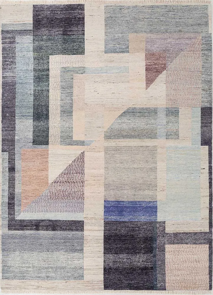 Wollteppich - 240 x 300 cm - grau
