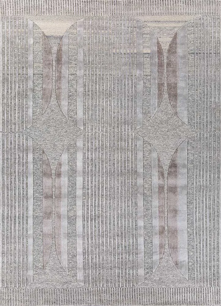 Designer Teppich - 180 x 270 cm - silber