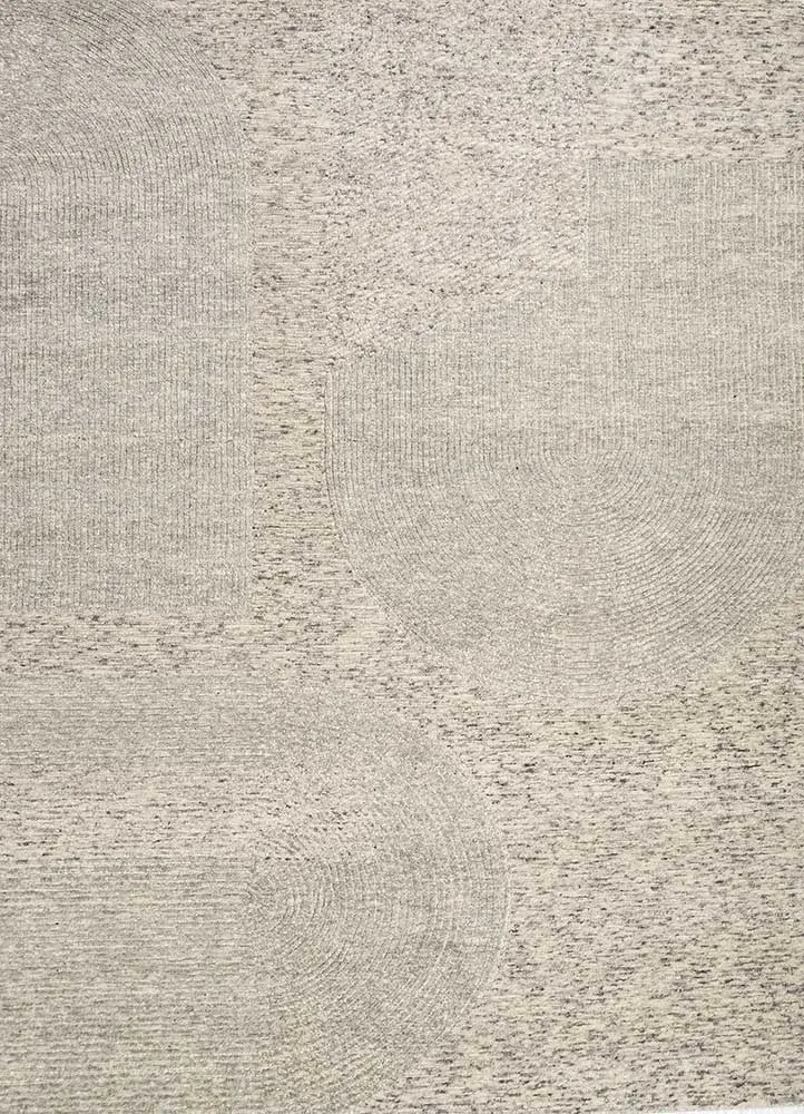 Wollteppich - 180 x 270 cm - silber