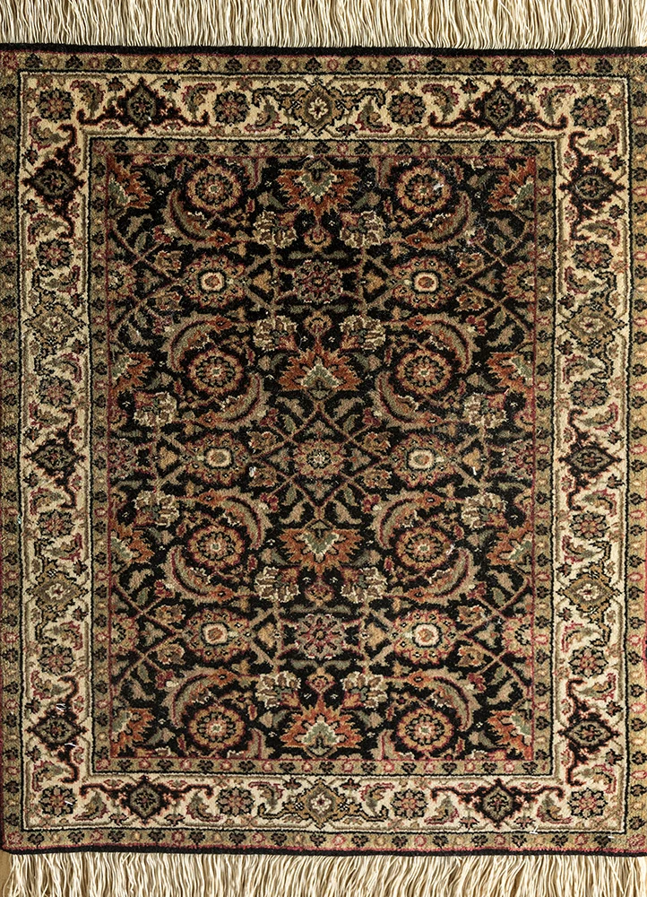 Wollteppich - 60 x 90 cm - dunkelbeige