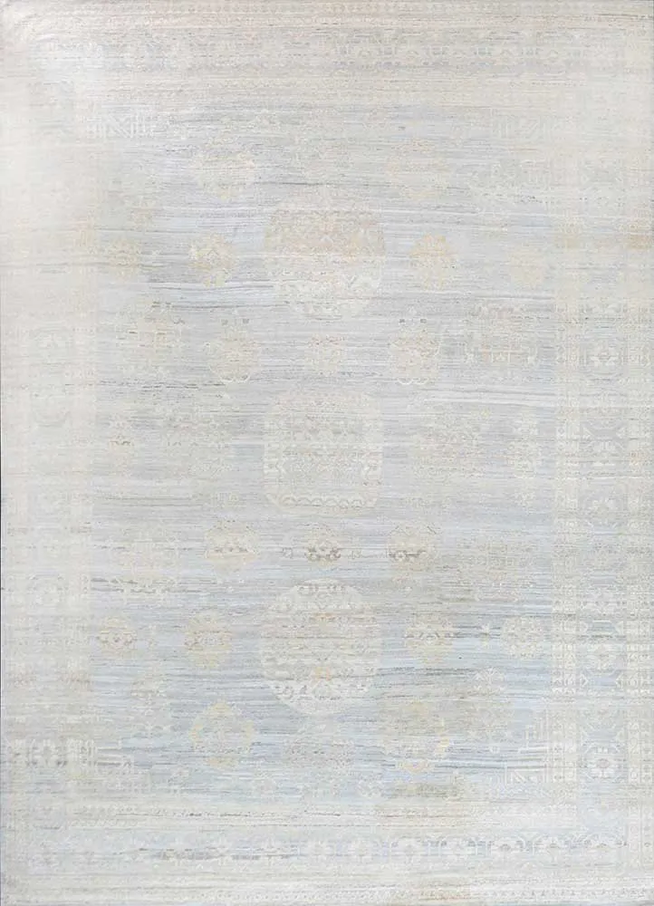 Wollteppich - 405 x 510 cm - grau