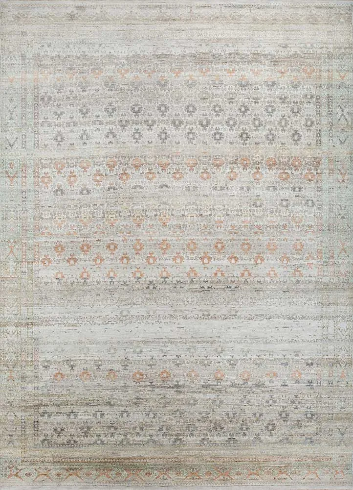 Wollteppich - 240 x 300 cm - silber