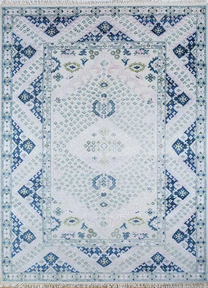 Wollteppich - 180 x 270 cm - blau