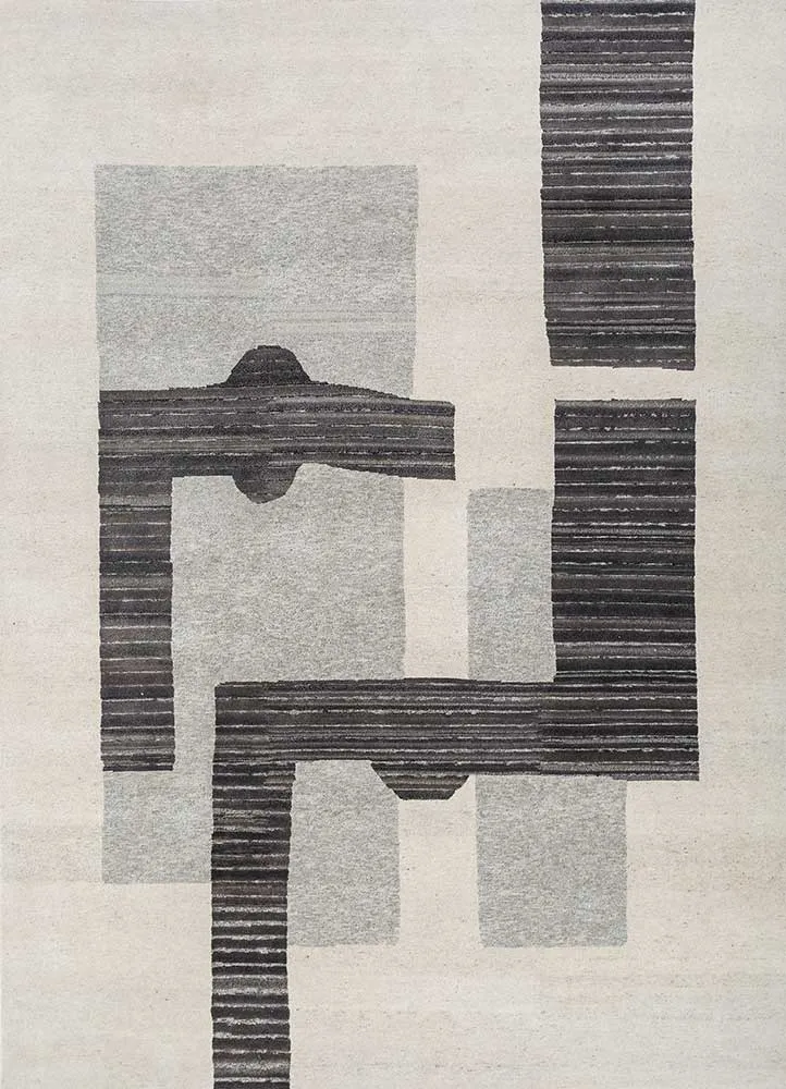 Wollteppich - 240 x 300 cm - grau
