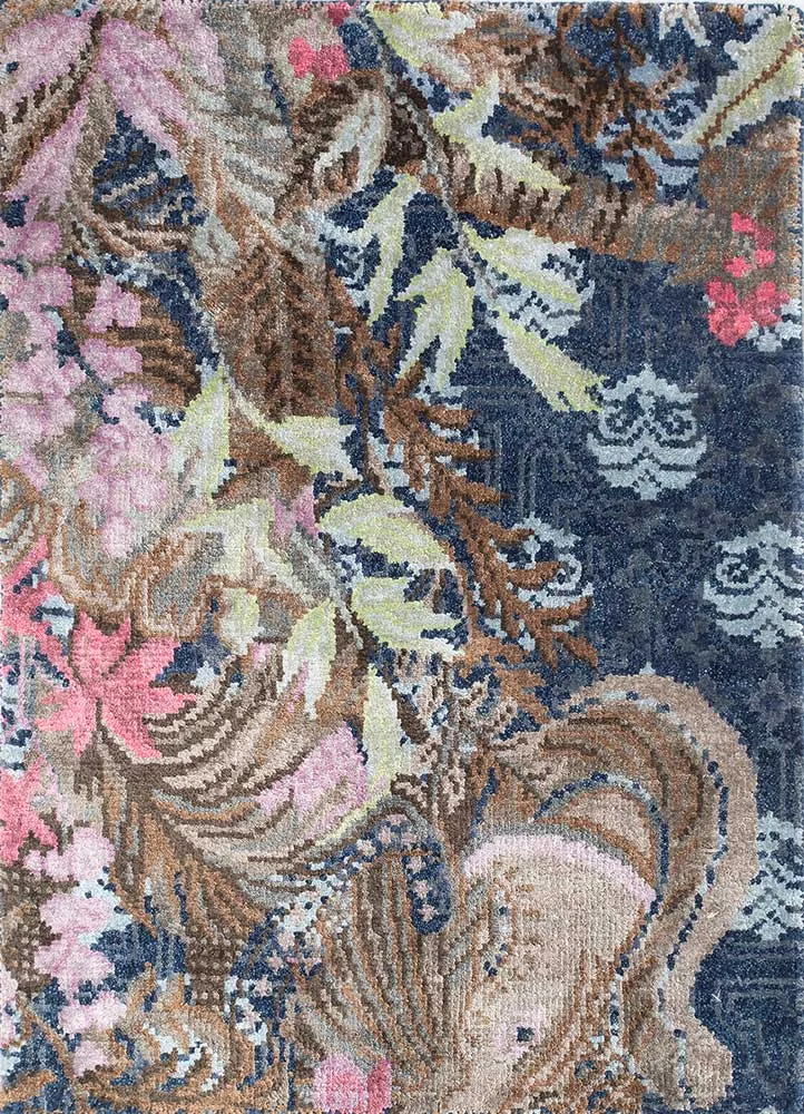 Designer Teppich - 60 x 90 cm - mehrfarbig