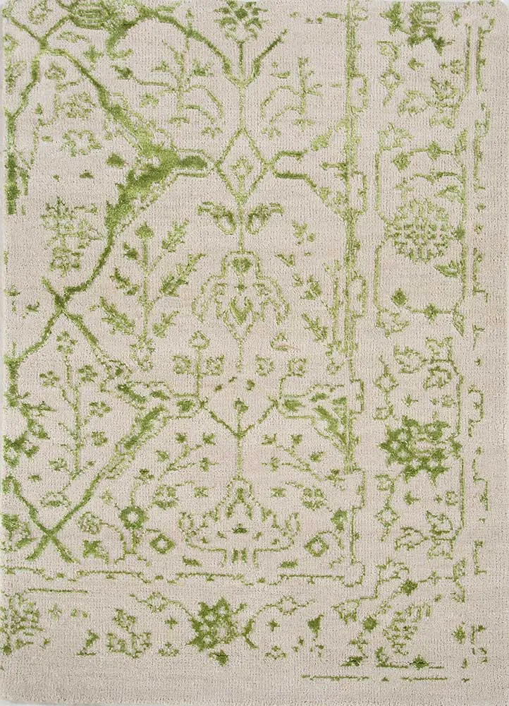 Wollteppich - 73 x 120 cm - grün
