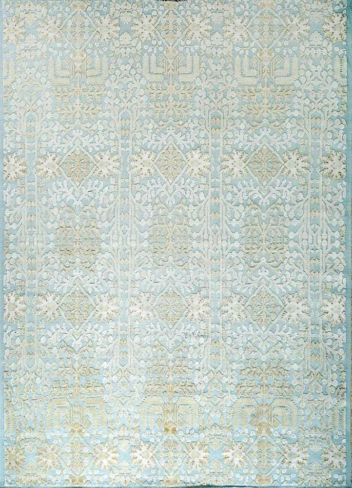 Wollteppich - 300 x 345 cm - blau