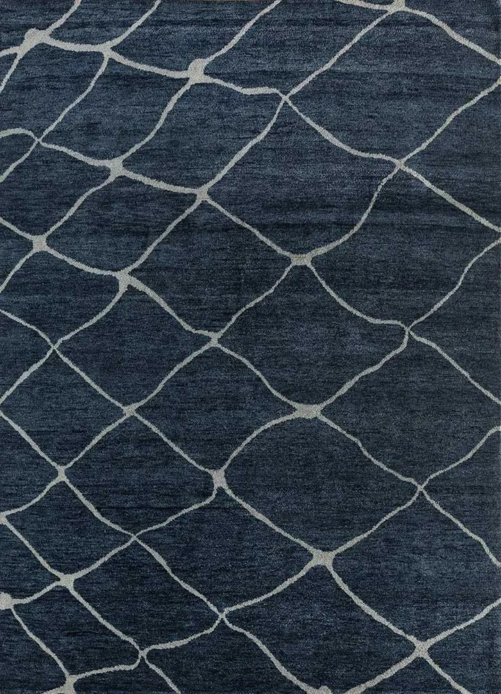 Wollteppich - 240 x 300 cm - blau