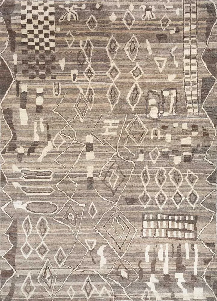 Wollteppich - 270 x 360 cm - beige